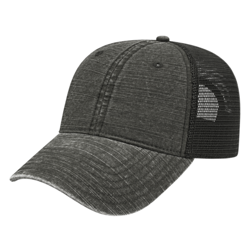 Washed Slub Cotton Mesh Back Cap